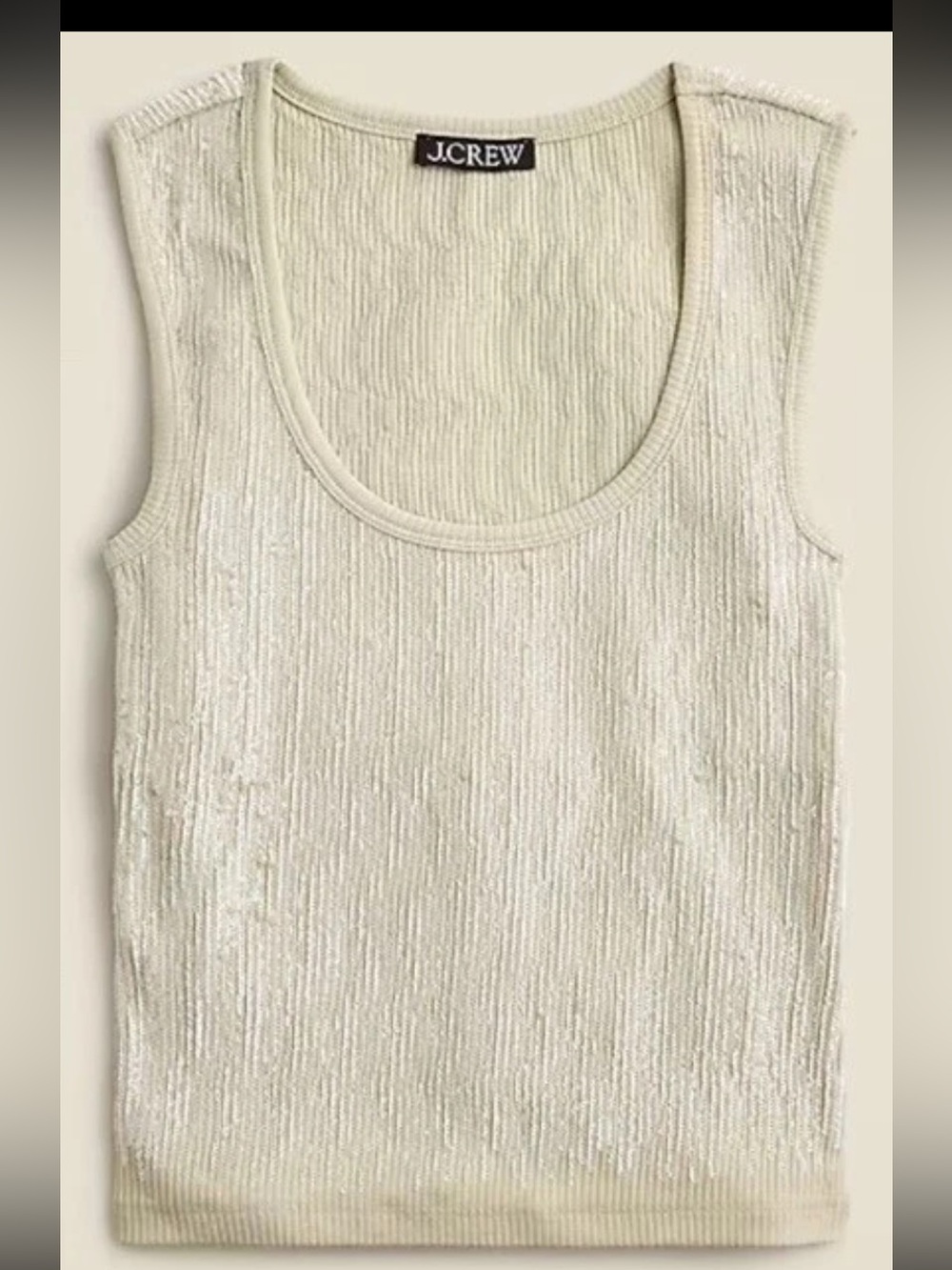 J. Crew sequin Ribbed Scoop Tank